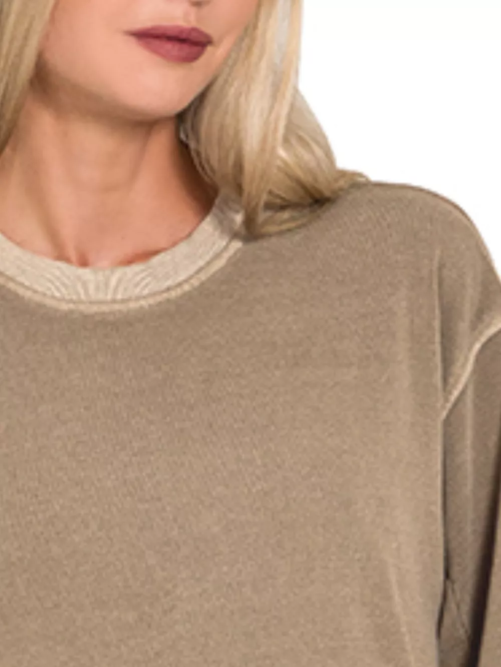 Soft Fleece Pigment Dye Sweatshirts Dress, image 3