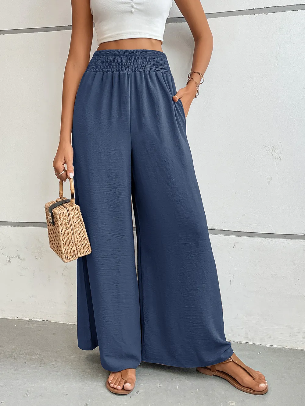 Wide Leg Pants with Pockets, image 21
