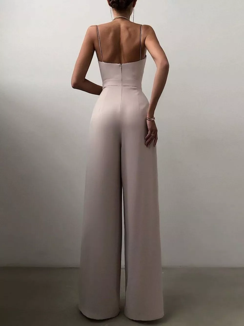 Full Size Spaghetti Strap Wide Leg Jumpsuit Plus Size, image 13