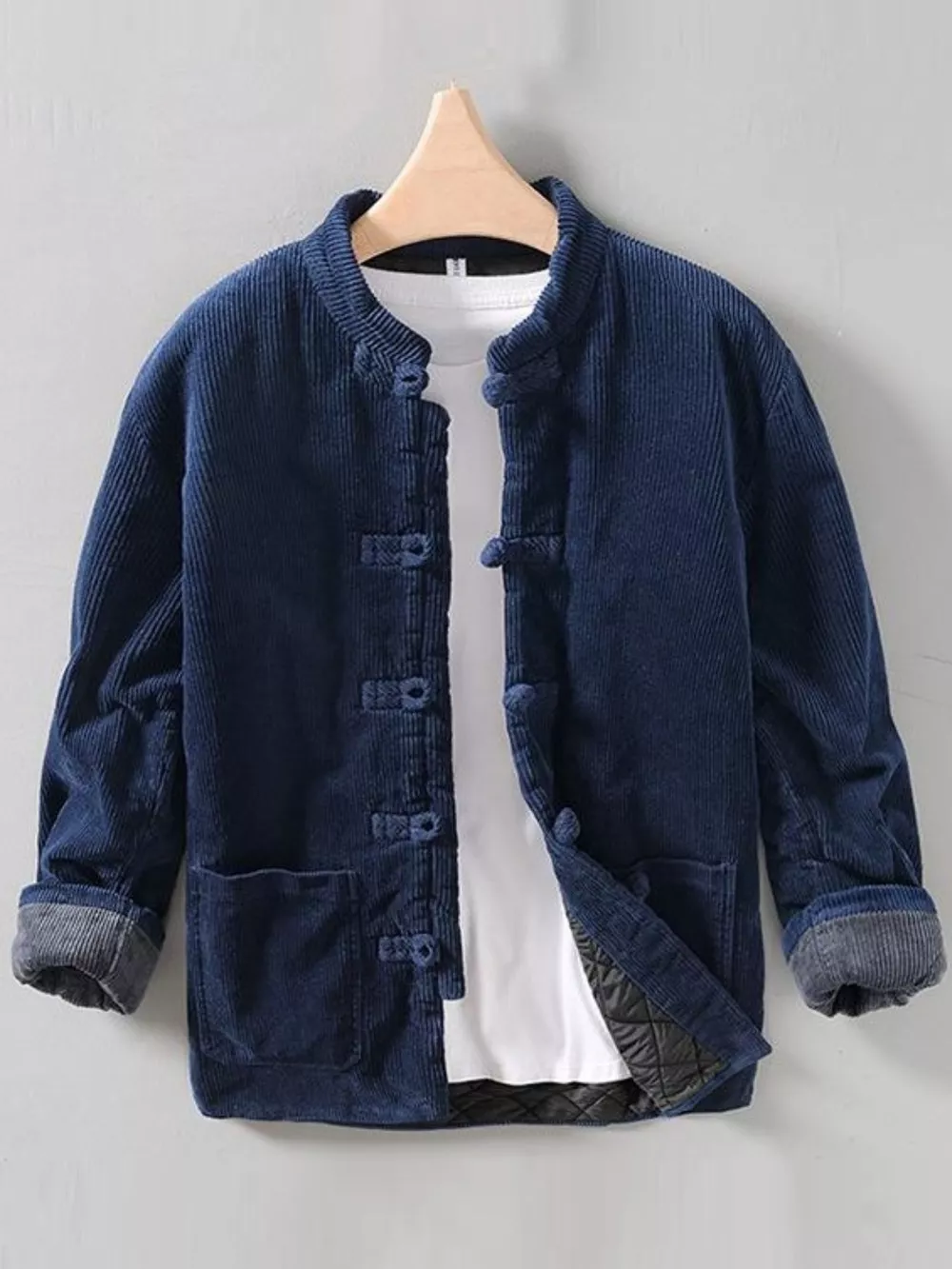 Men's Button Front Long Sleeve Jacket, image 4