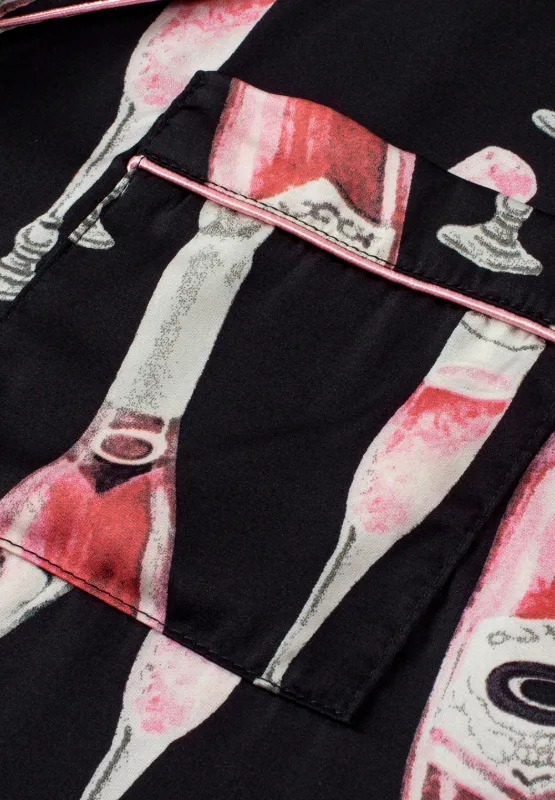 Champagne Print Short Sleeve Top and Shorts Set, image 8