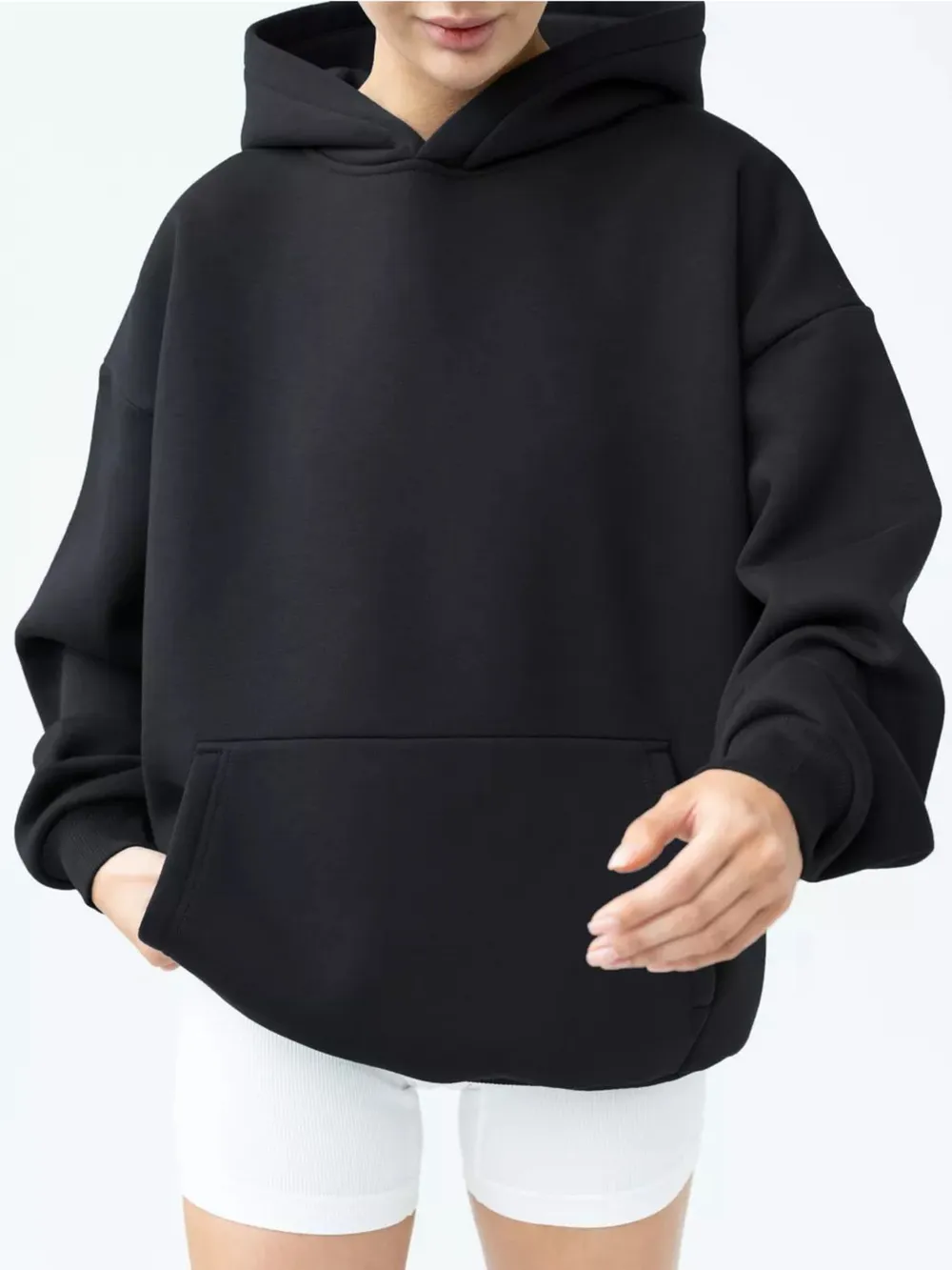 Kangaroo Pocket Long Sleeve Hoodie, image 9