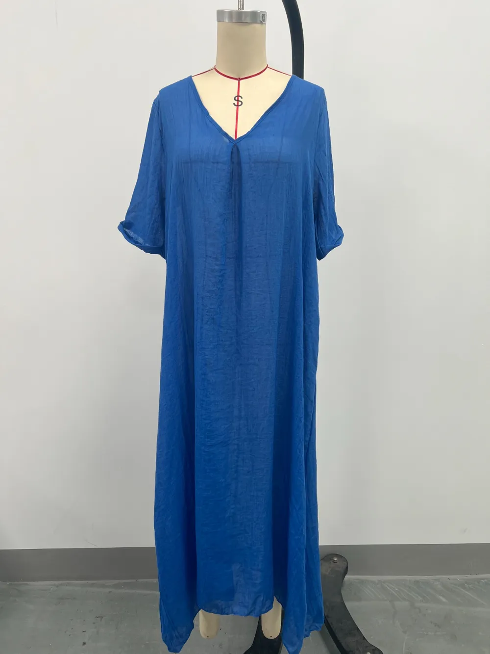 Full Size V-Neck Short Sleeve Midi Dress Plus Size, image 19