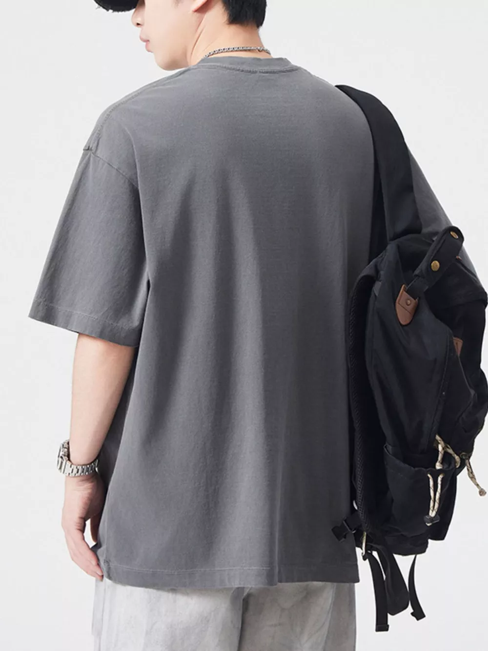 Men's Plus Size Round Neck Half Sleeve T-Shirt, image 9