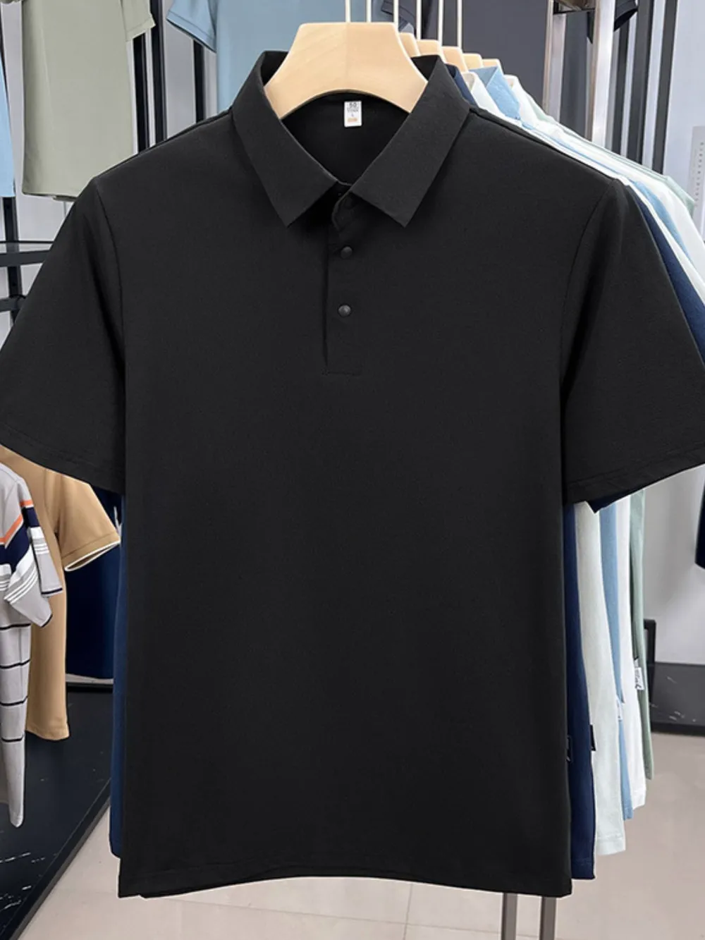 Men's Plus Size Button Detail Short Sleeve Polo