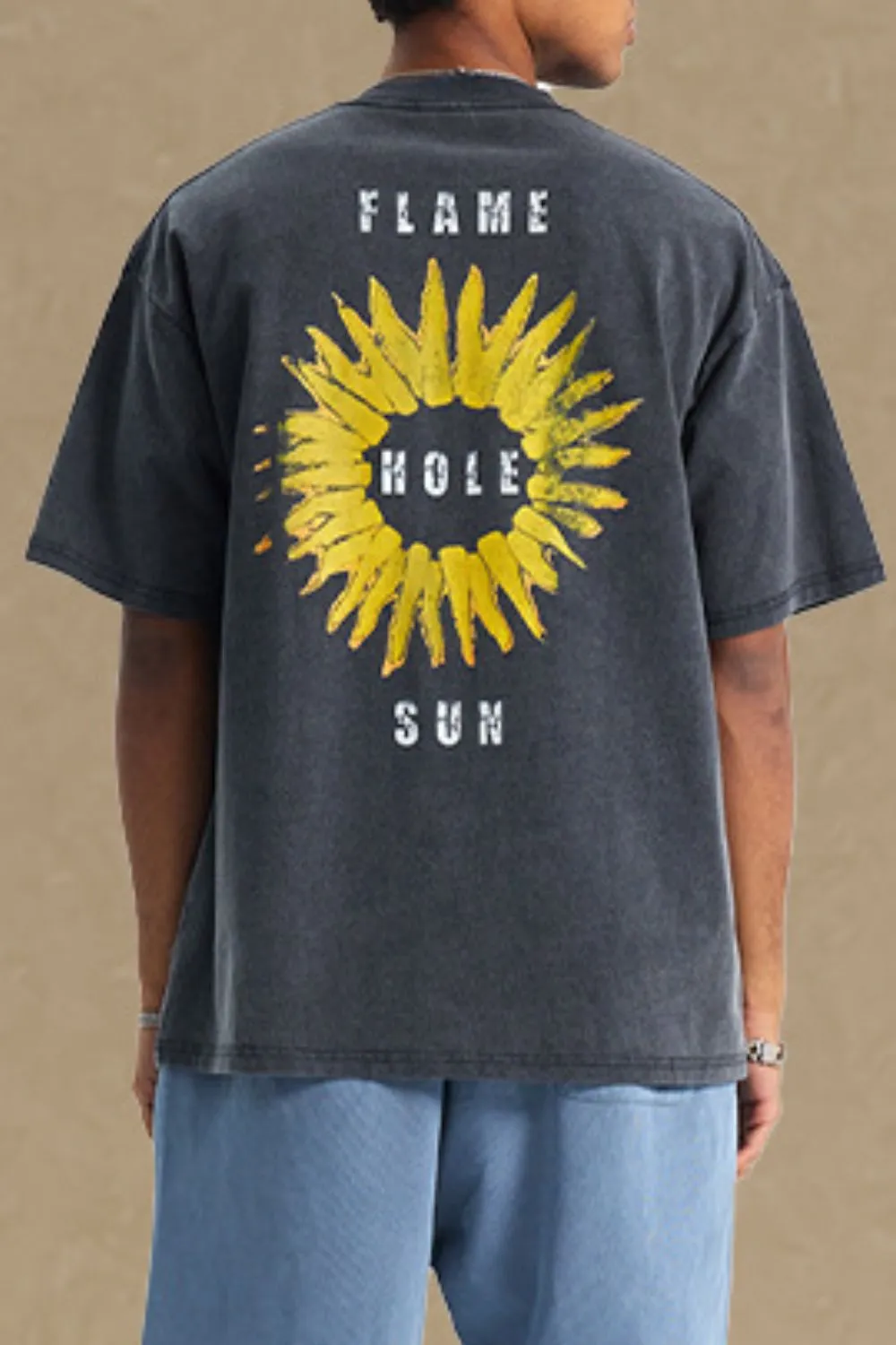 Men's Graphic Round Neck Half Sleeve T-Shirt, image 3