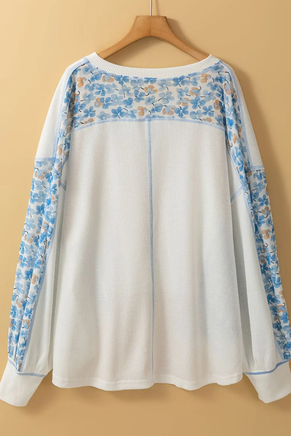 High-Low V-Neck Long Sleeve Blouse, image 7