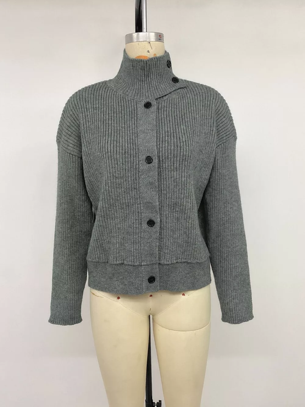 Turtleneck Button-Down Cardigan, image 12