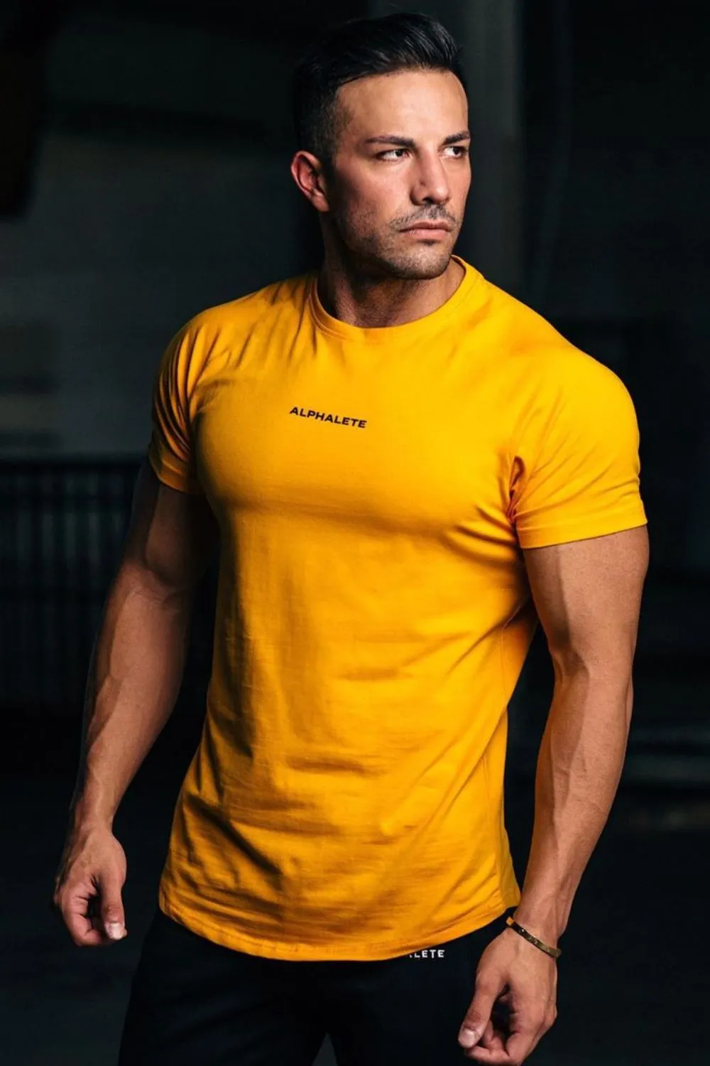 Men's Plus Size Letter Round Neck Short Sleeve T-Shirt, image 3