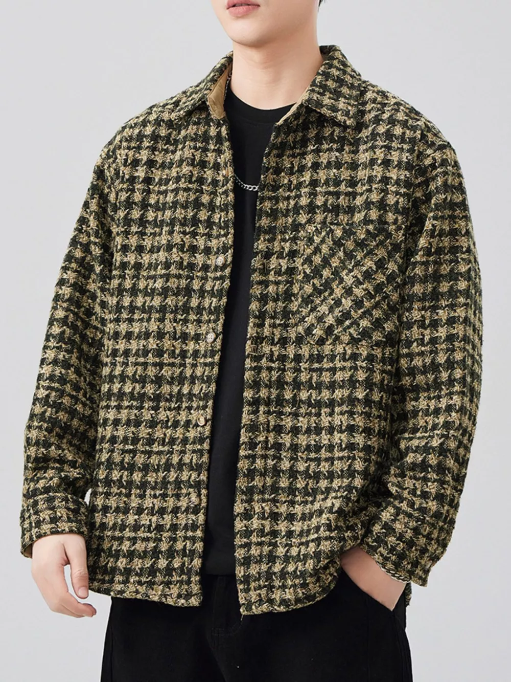 Men's Plus Size Button Up Shirt with Chest Pocket, image 9