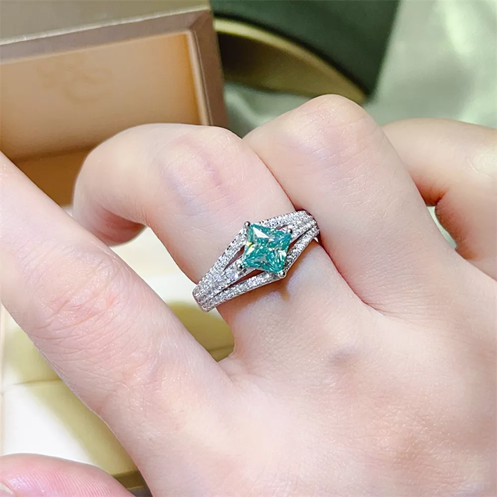1 Carat Moissanite 925 Sterling Silver Ring, image 5