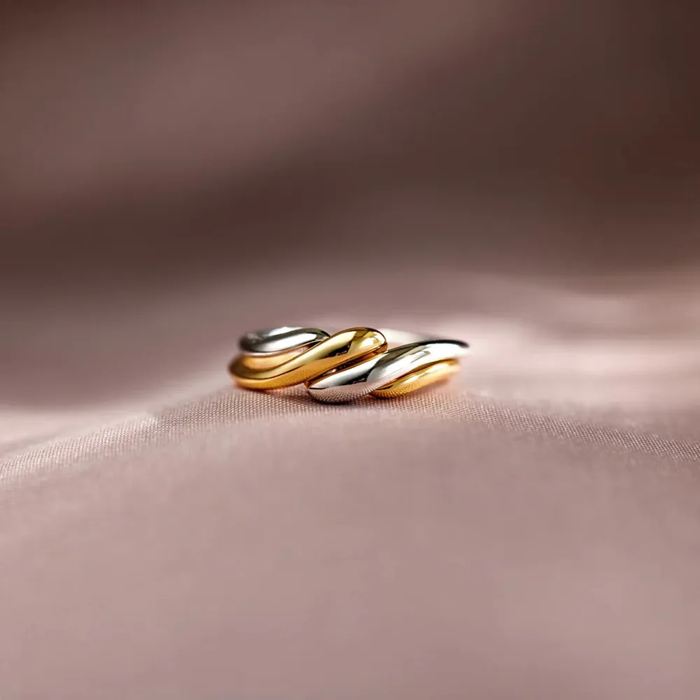 925 Sterling Silver Twisted Open Ring, image 5