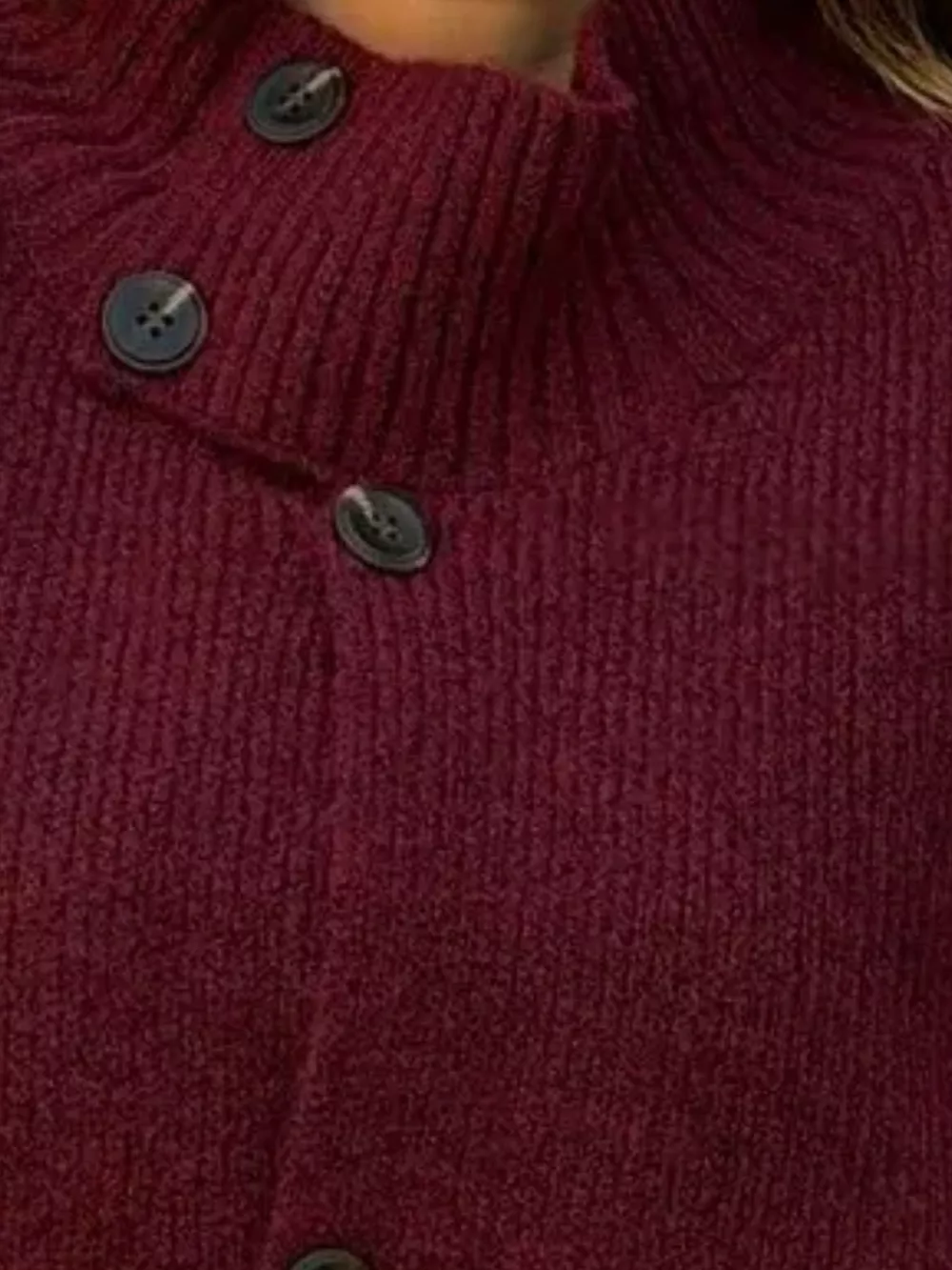 Full Size Button-Up Mock Neck Cardigan Plus Size, image 16