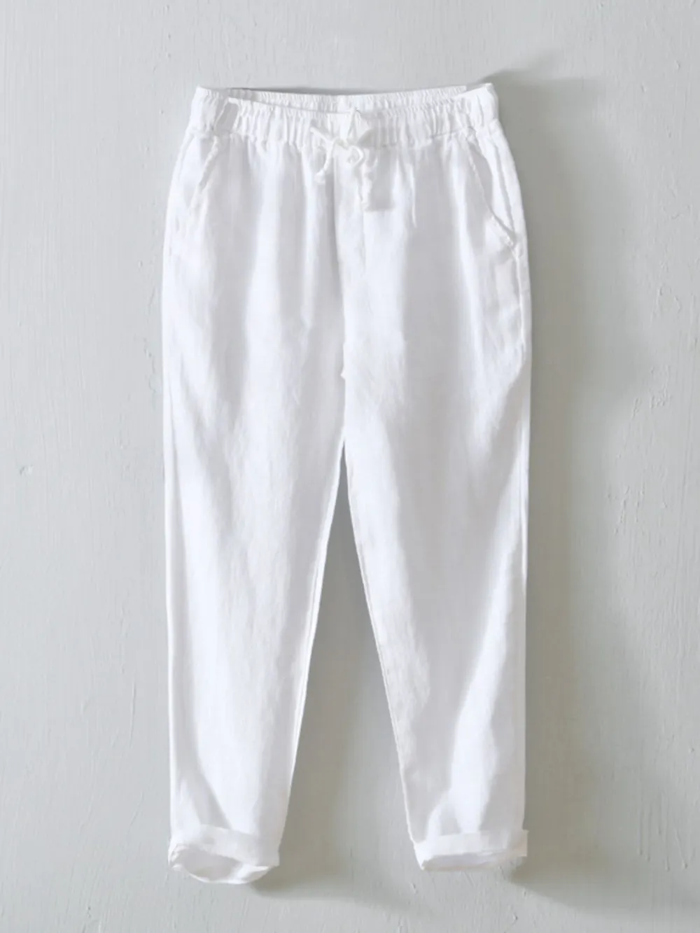 Men's Plus Size Drawstring Loose Fit Pants, image 8