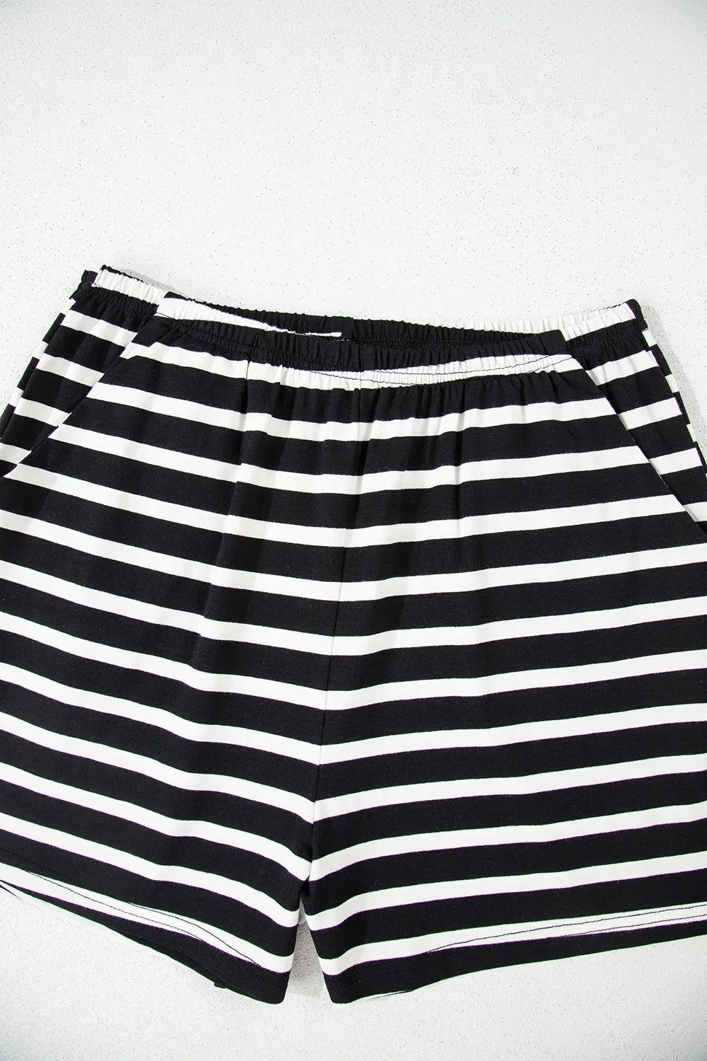 Striped Short Sleeve Top and Shorts Set, image 6