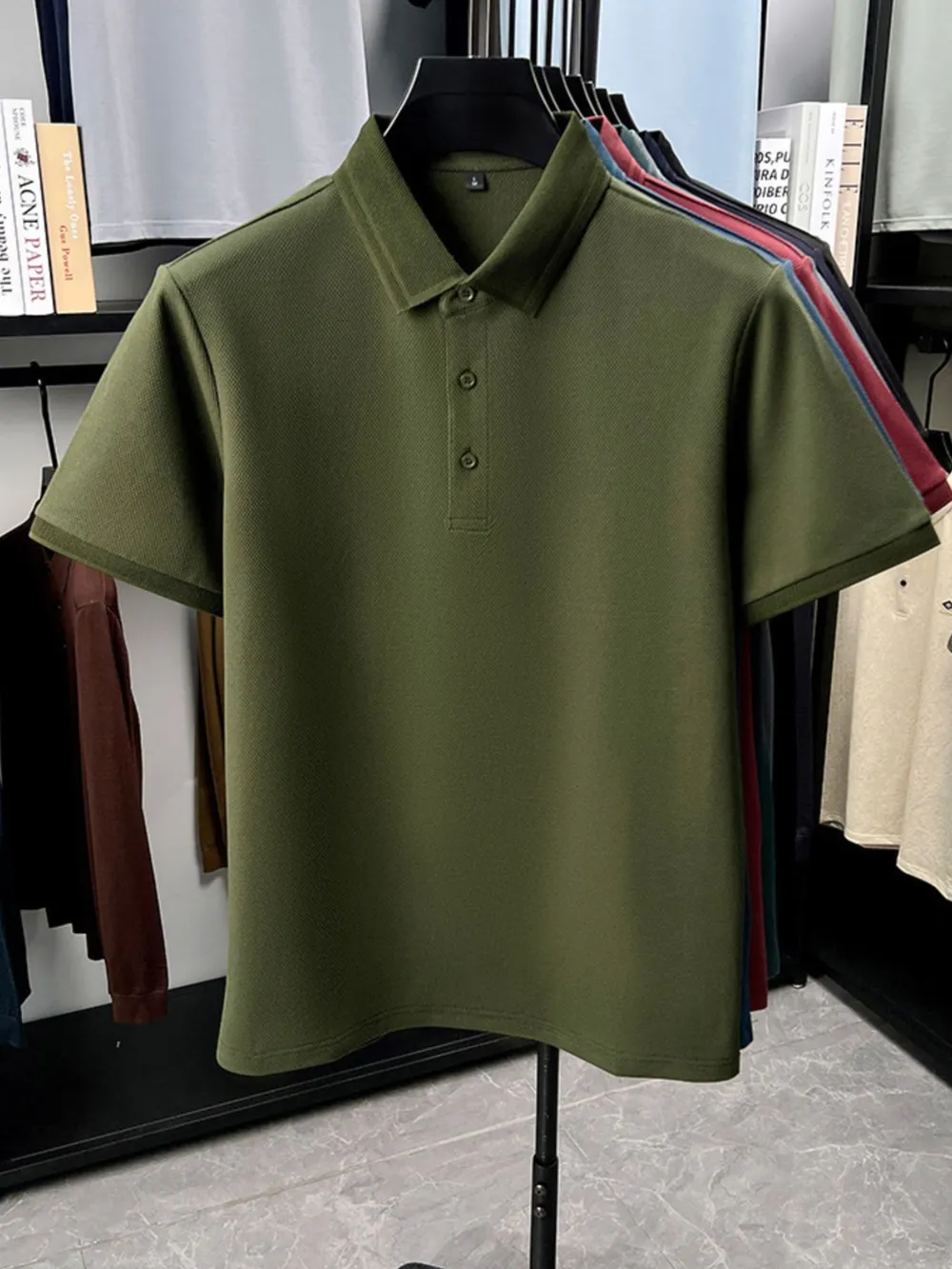 Men's Plus Size Button Detail Short Sleeve Polo