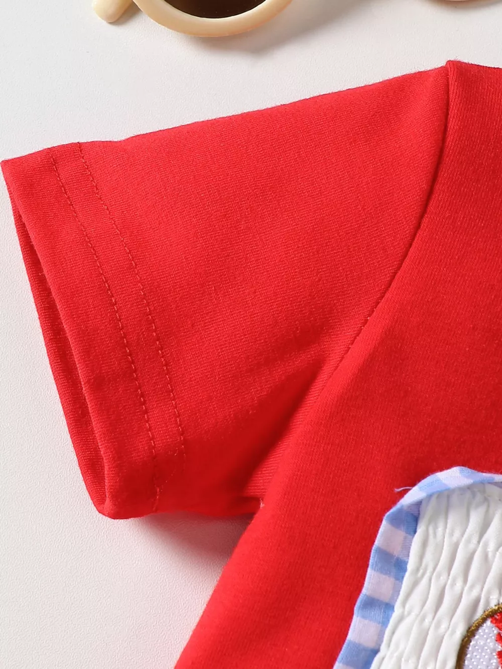 Children's Baseball Graphic Tee & Gingham Shorts Set, image 3