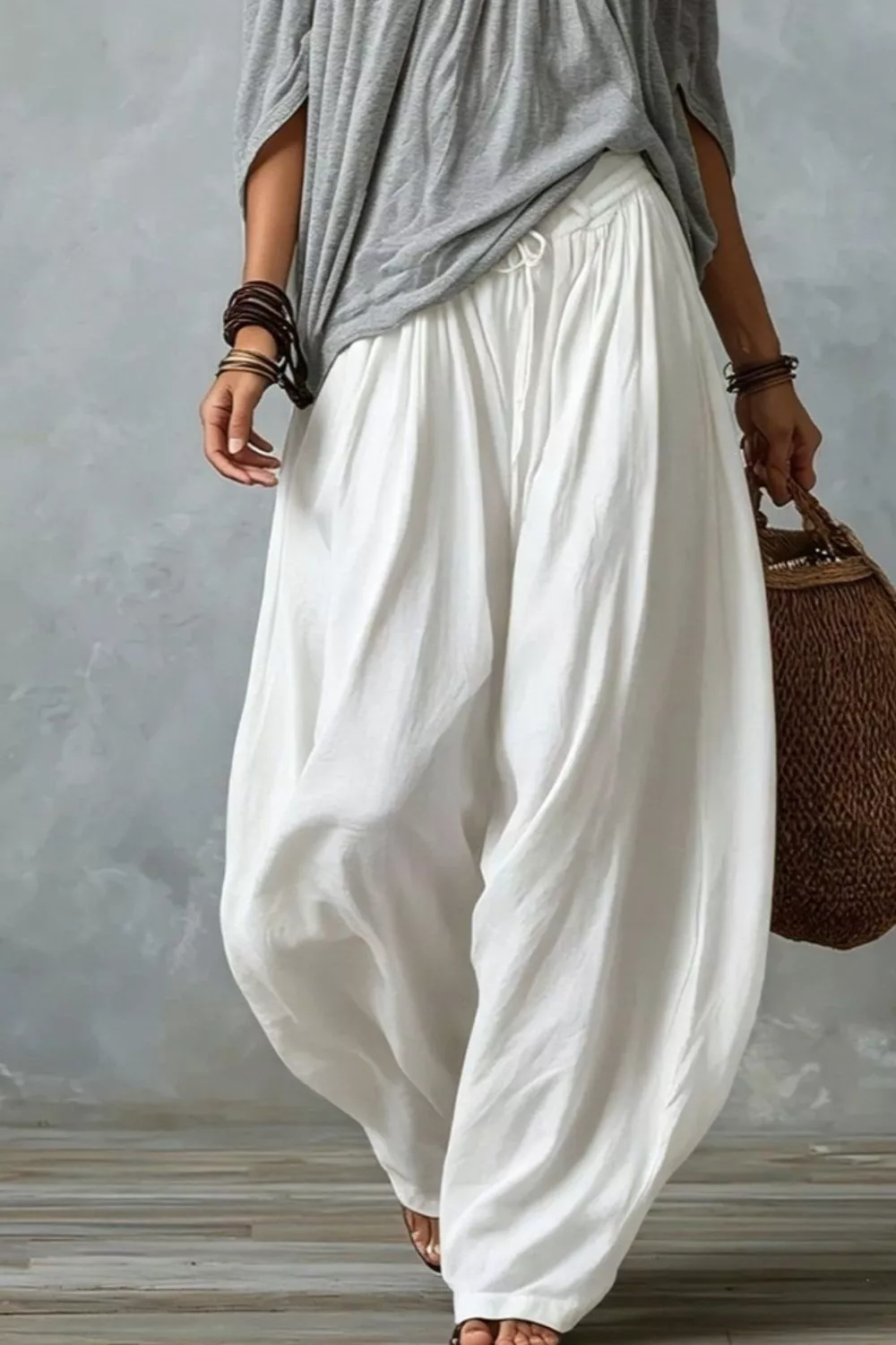 Full Size Off-Shoulder Top and Wide-Leg Pants Set Plus Size, image 9