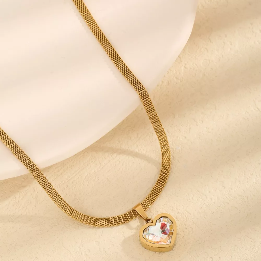 18K Gold-Plated Heart Necklace, image 2
