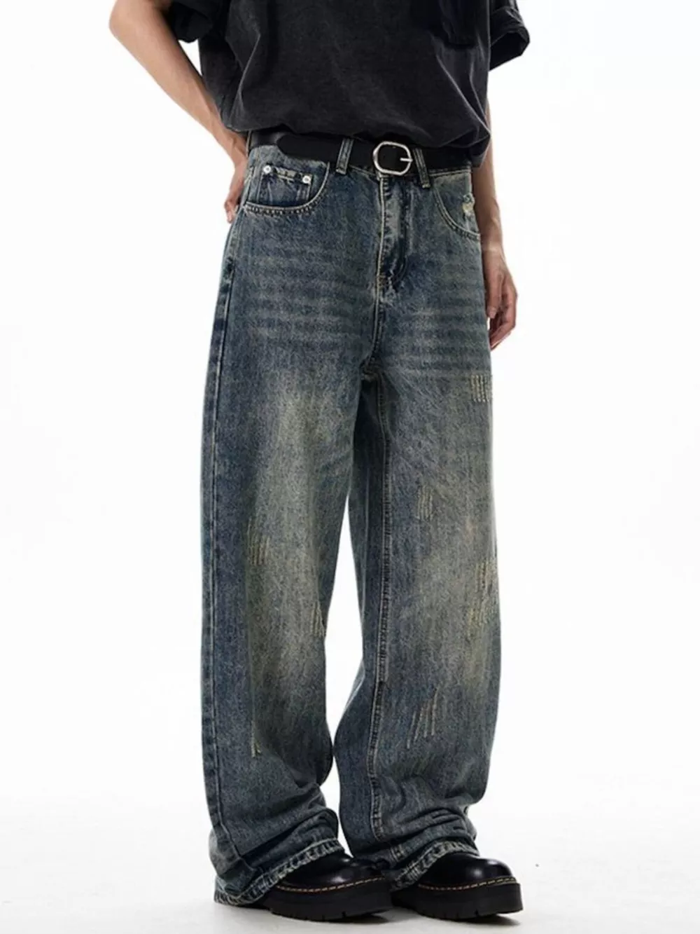 Men's Wide Leg Jeans, image 2