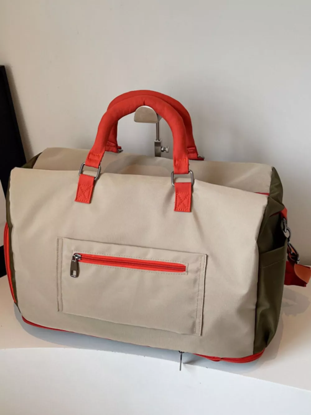 Plaid Travel Bag with Detachable Strap, image 6