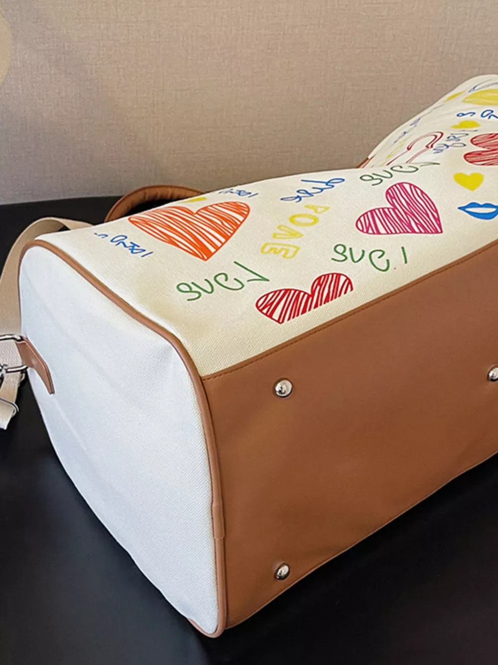 Printed Duffel Bag with Adjustable Strap, image 5