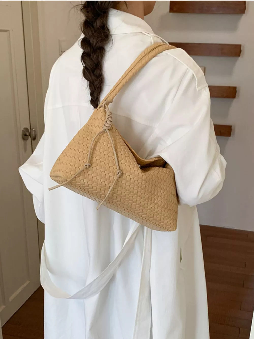 Woven Leather Shoulder Bag, image 6