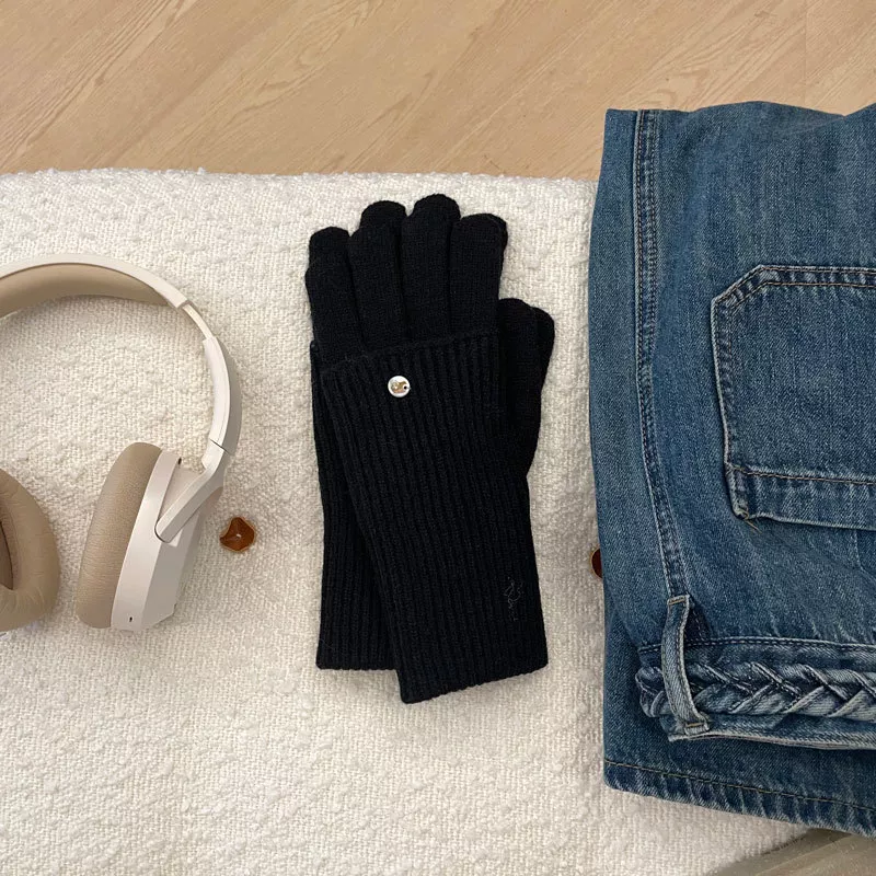 Ribbed Knit Touchscreen Gloves, image 11