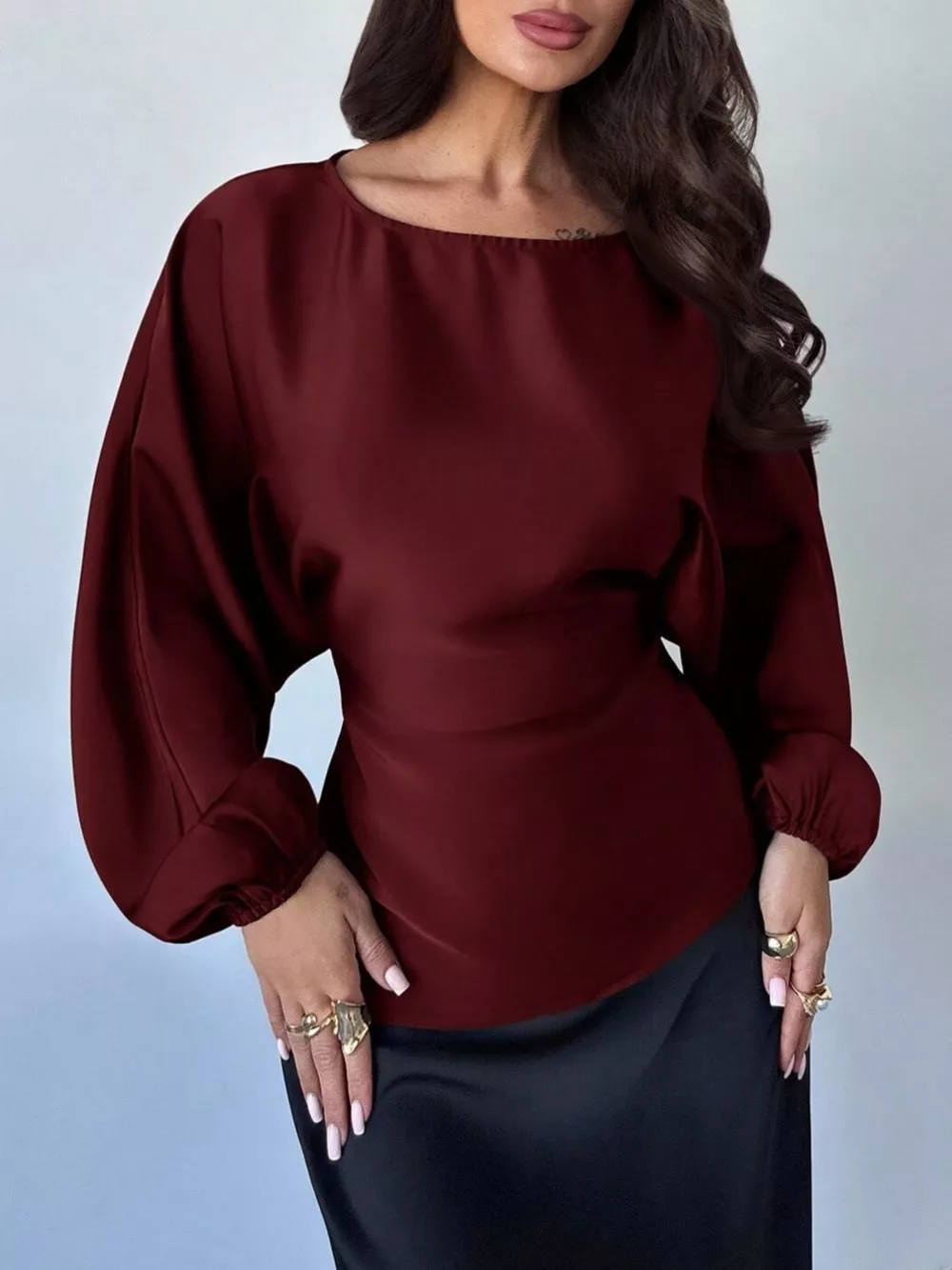Polka Dot Round Neck Blouse, image 12