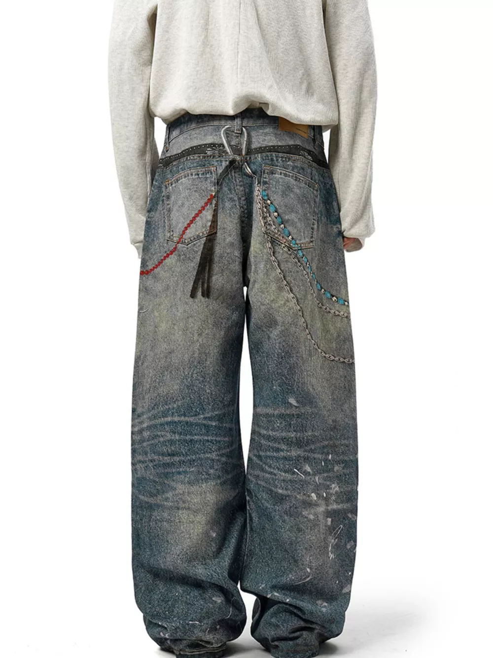 Men's Full Size Wide Leg Jeans Plus Size, image 4