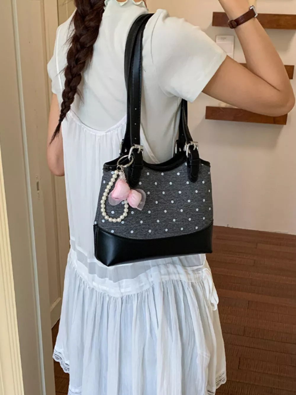 Polka Dot Shoulder Bag