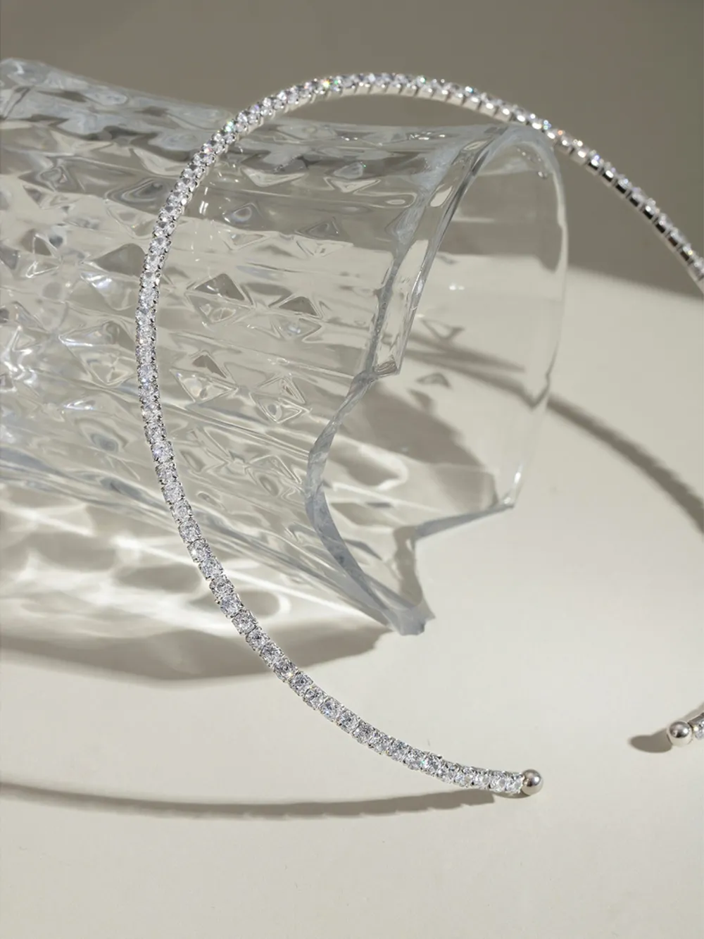 Stainless Steel Inlaid Zircon Necklace, image 6