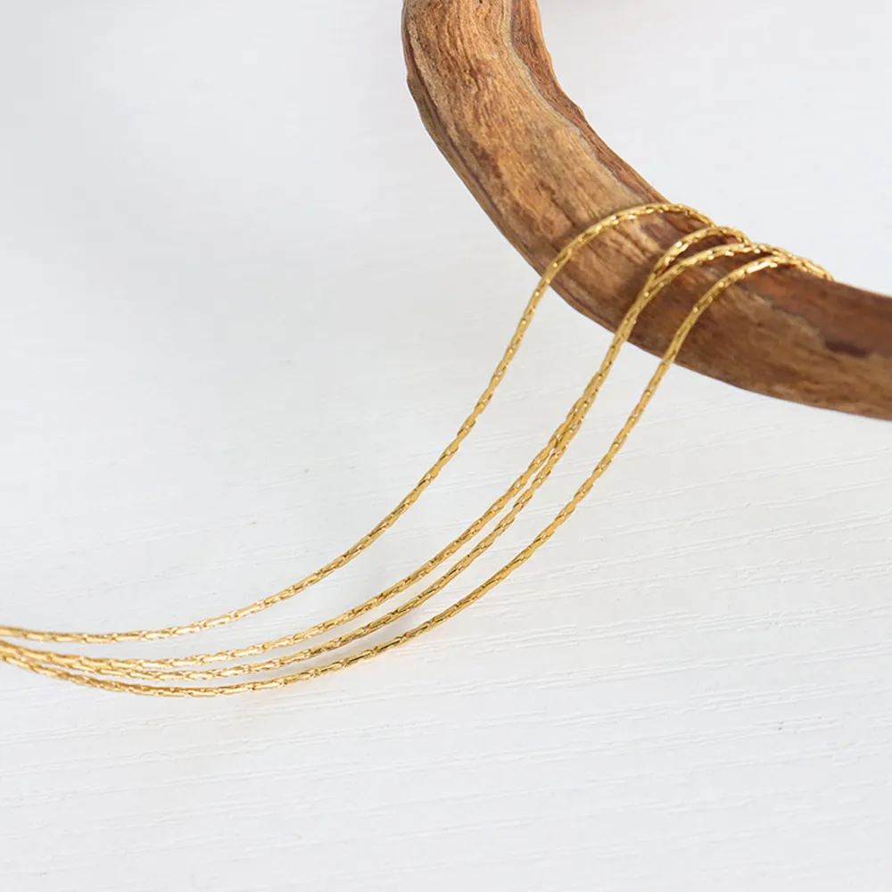 18K Gold-Plated Multi-Layer Clavicle Chain Necklace, image 8