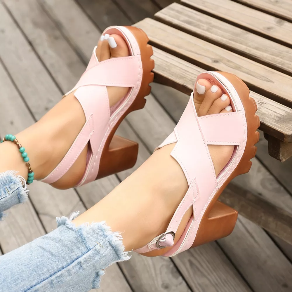 Open Toe Block Heels Sandals, image 8