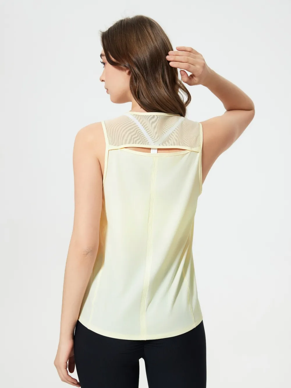 Cutout Back Round Neck Active Tank, image 18