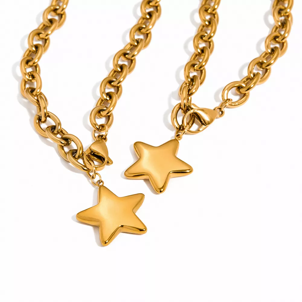 18K Gold-Plated Star Necklace, image 7