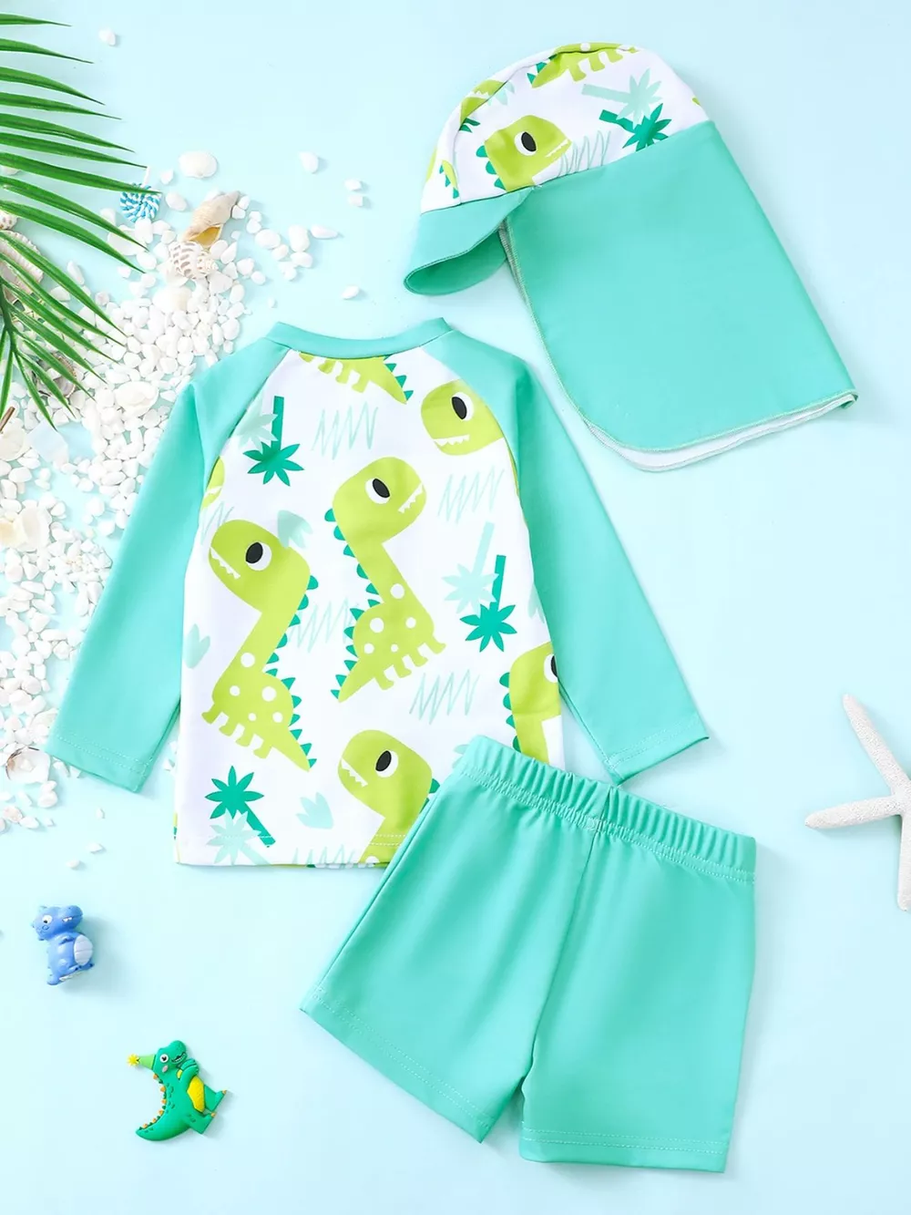 Children's Whale Print Long Sleeve Swimwear Set, image 14