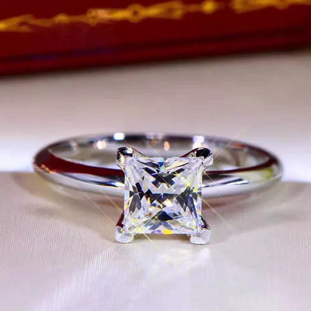 3 Carat 925 Sterling Silver Moissanite Ring, image 4