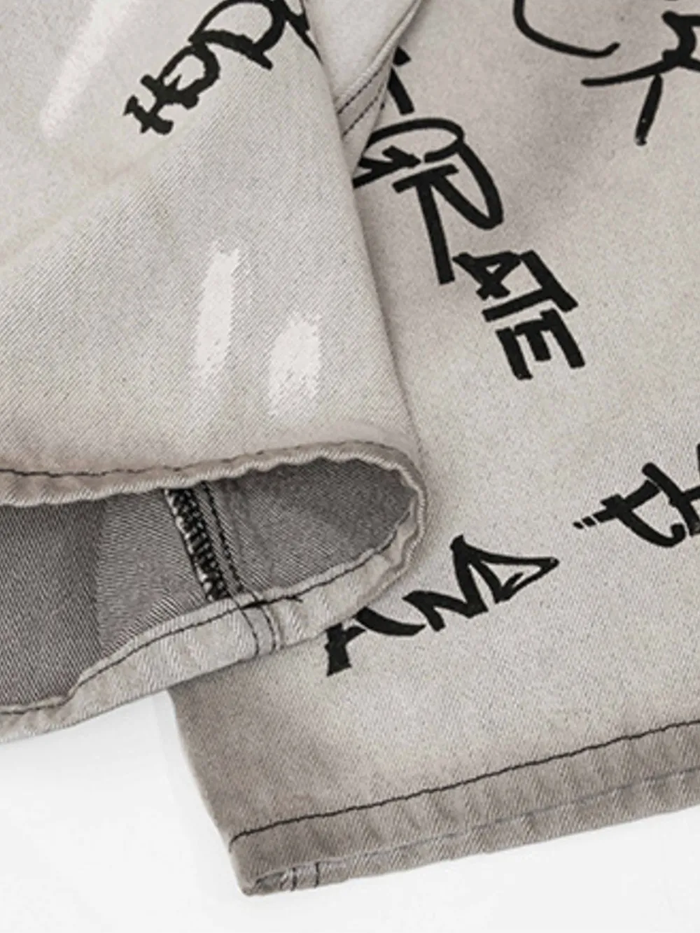 Men's Graffiti Art Loose Fit Jeans, image 9