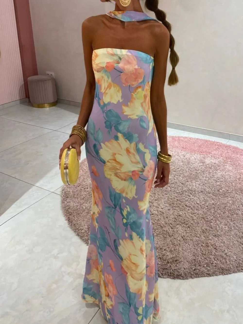 Printed Tube Maxi Dress, image 23
