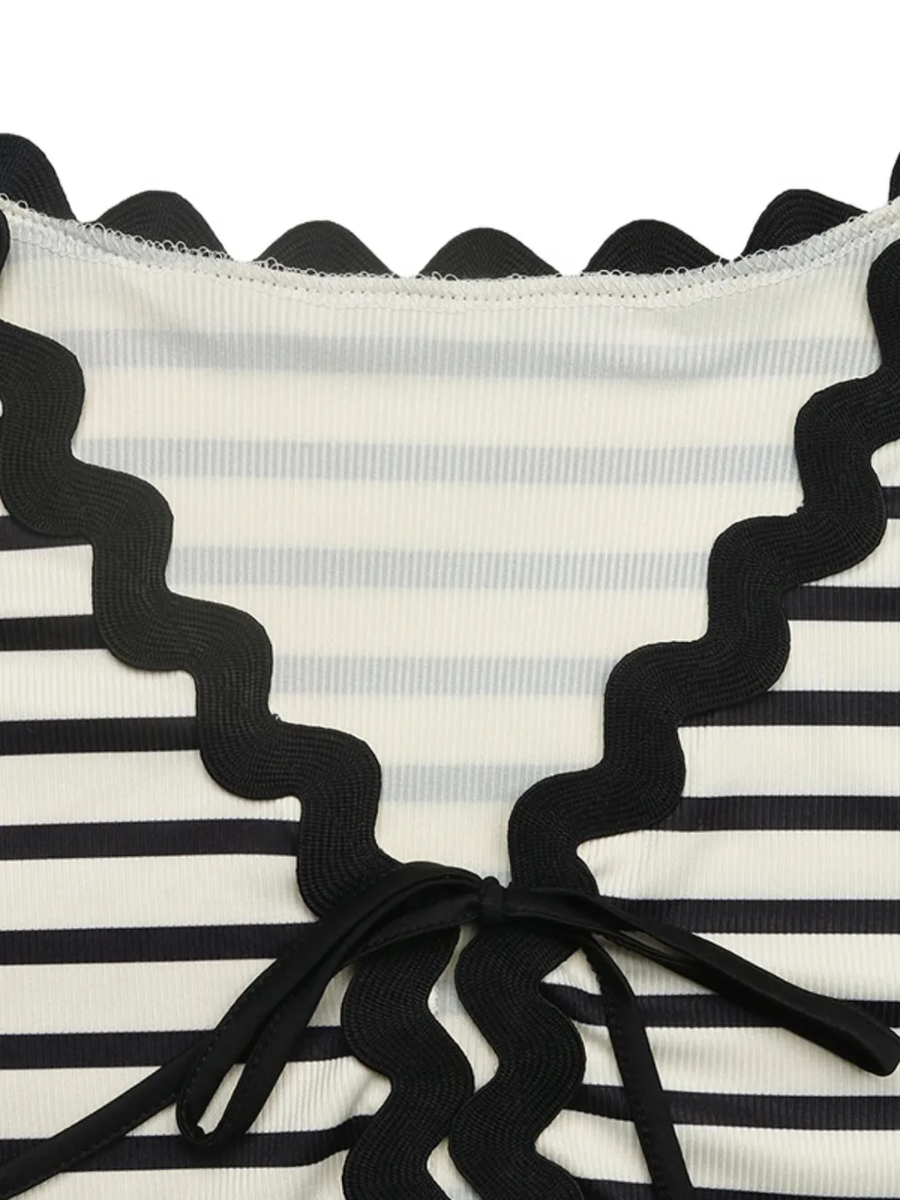 Tied Front Striped Top and Shorts Set, image 6