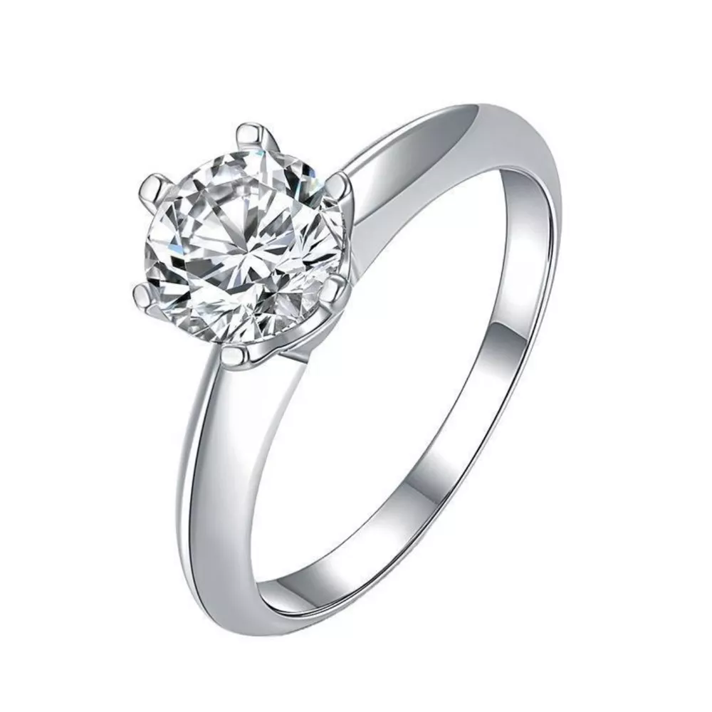 1 Carat Moissanite 925 Sterling Silver Ring, image 6