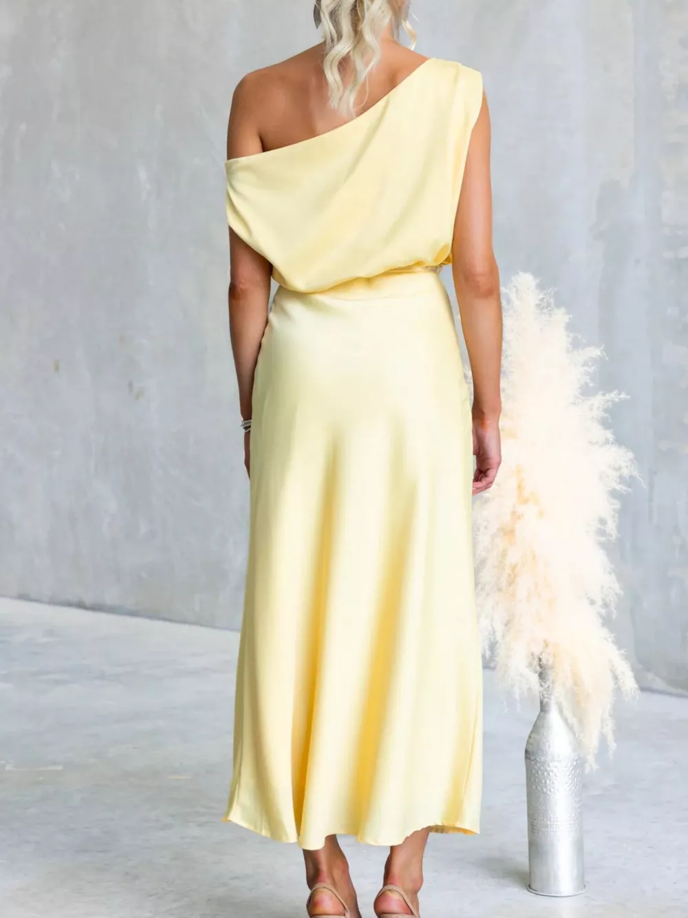 One-Shoulder Tied Midi Dress, image 26