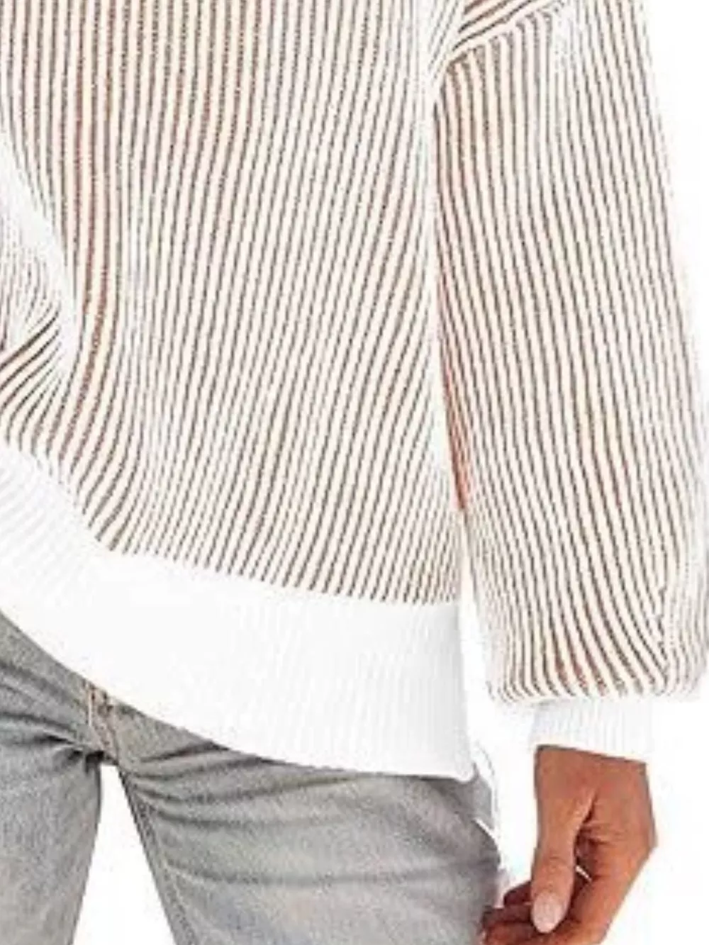 Stripe Dropped Shoulder Sweater, image 9