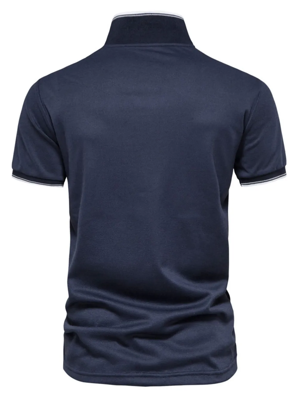 Men's Contrast Trim Short Sleeve Polo Shirt, image 3