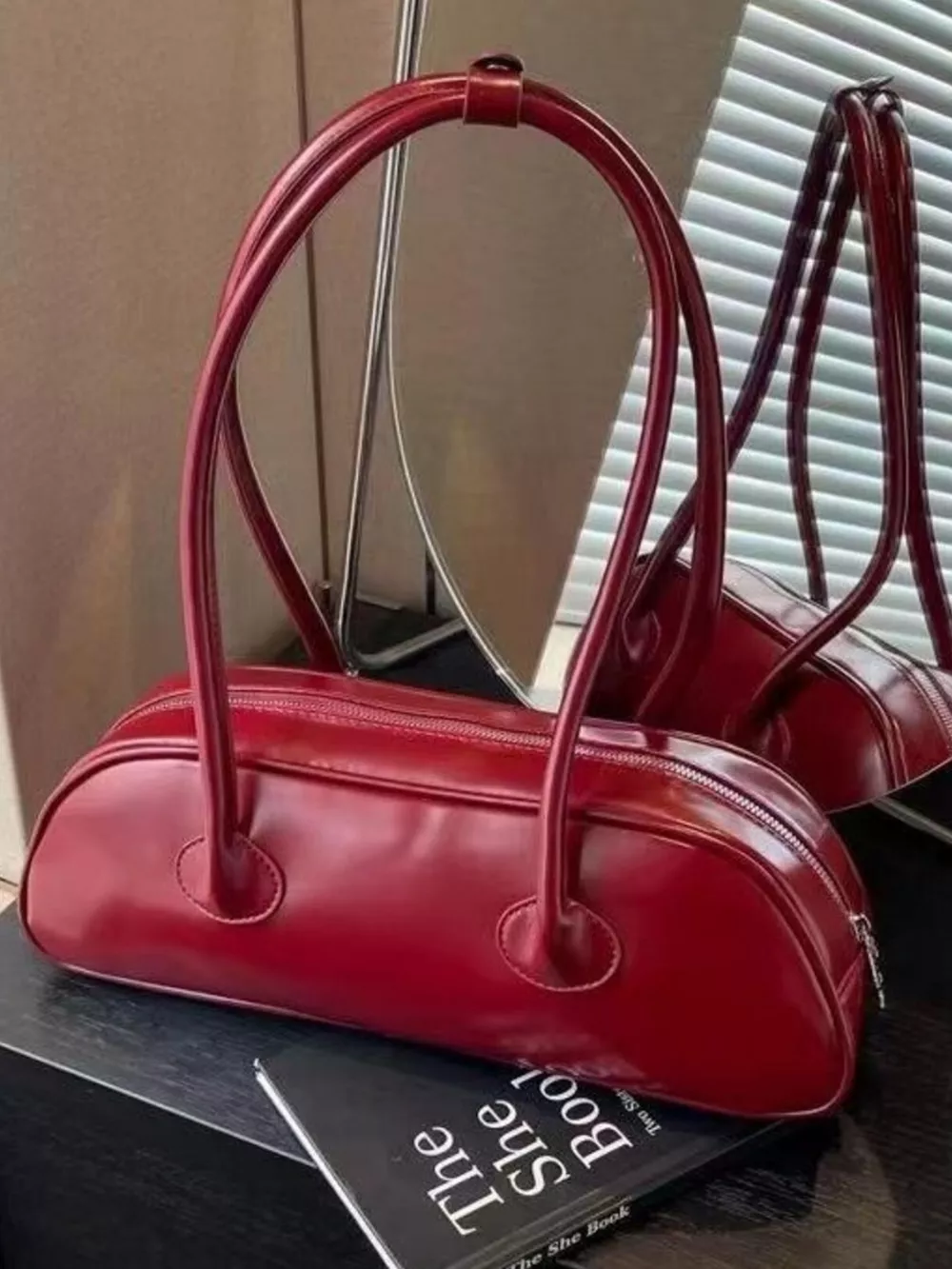 Retro Style Leather Shoulder Bag, image 6