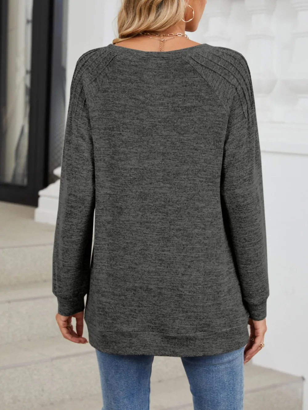 Round Neck Long Sleeve T-Shirt, image 24