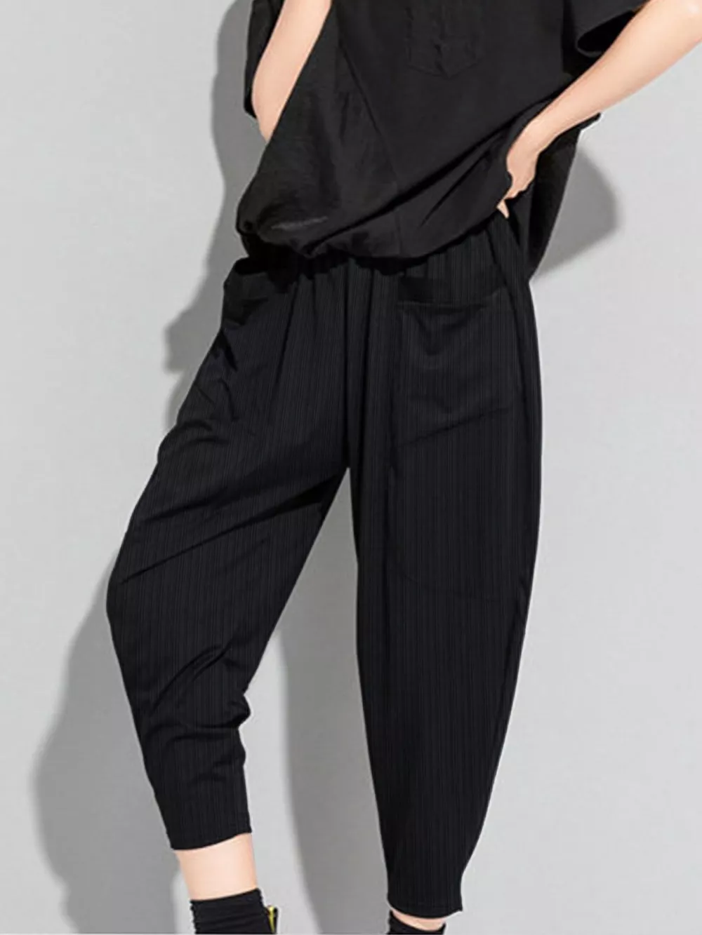 Plus Size Loose Fit Harem Pants, image 2