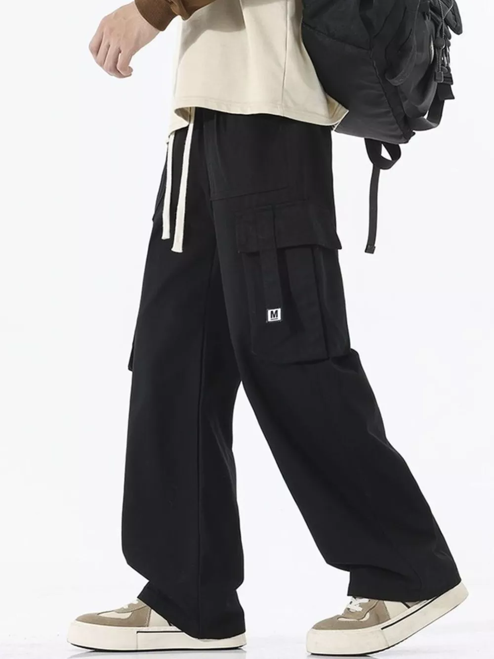 Men's Full Size Cargo Wide Leg Pants Plus Size, image 3