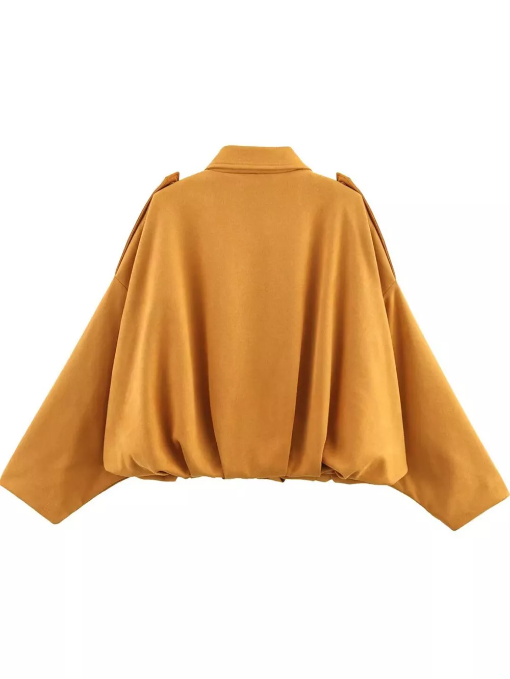 Collared Neck Dropped Shoulder Jacket, image 18